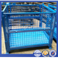 steel wire mesh stackable folding container /metal collapsible container